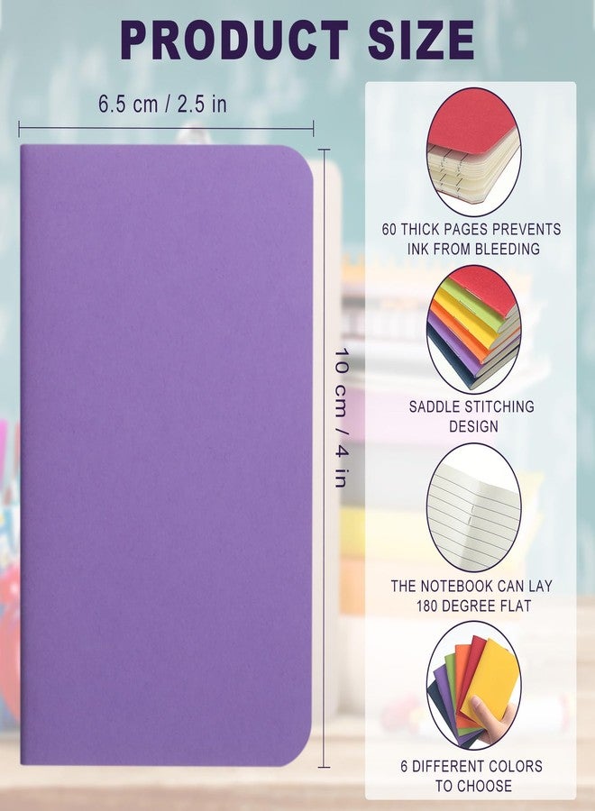 Lincia Bulk Pocket Notebook 2.5" x 4" Mini Notebooks First Day of School Small Wallet Notebooks Tiny Colored Purse Journals Lined Notepad for Student Back to School Supplies(Bright Color,30 Pcs) - Image 2